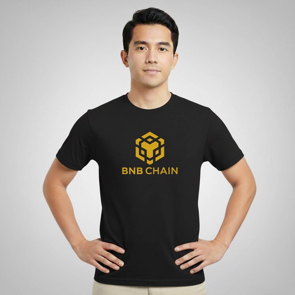 BNB Chain crypto binance Cotton Combad Premium T-SHIRT แขนสั้นและแขนยาว