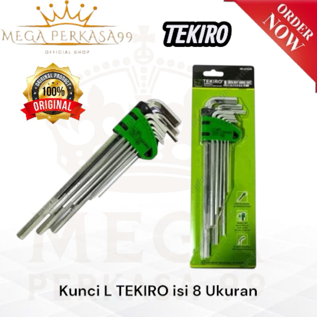 TEKIRO [1 ชุด] 8 Size L Key Original Hex L Key