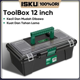 ISKU Tool Box Mini 12 Inch Kotak Perkakas Plastik Portable Tempat Kunci Bengkel Serbaguna