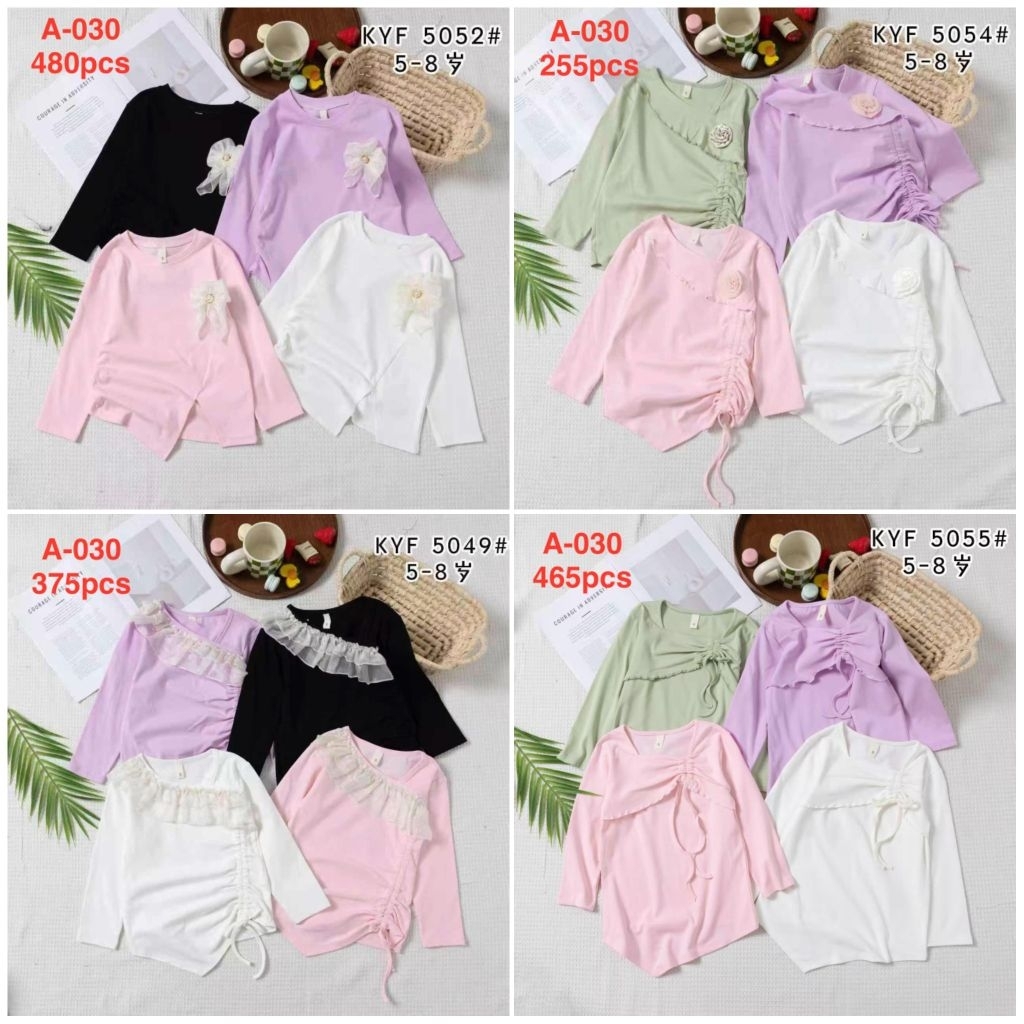 [PHINTSGROSIR 38.000x5PC] พรีเมี่ยมนําเข้าเสื้อแขนยาว 5-8TH