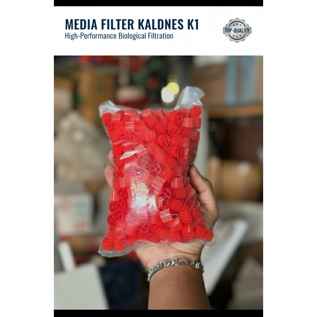 MERAH KALDNES K1 RED FILTER MEDIA PER 100gr