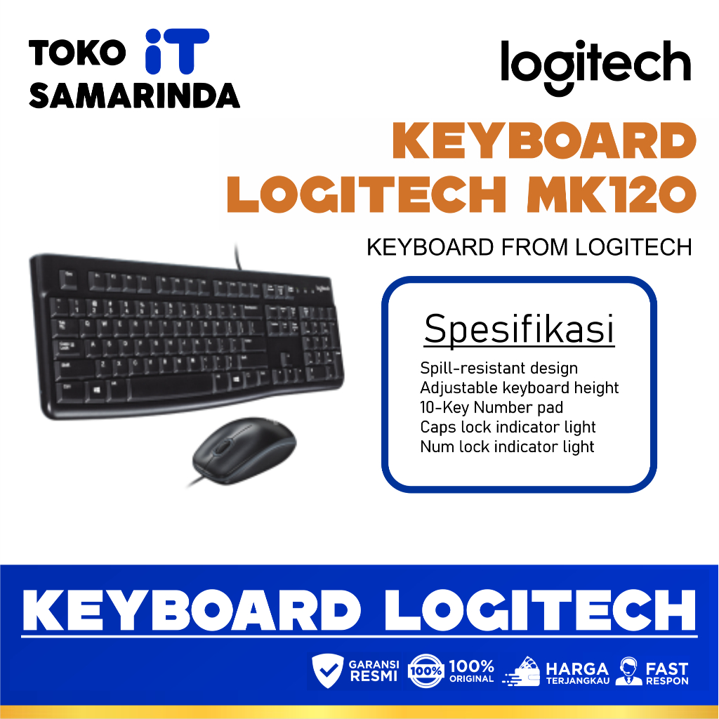 เมาส์คีย์บอร์ด Logitech MK120