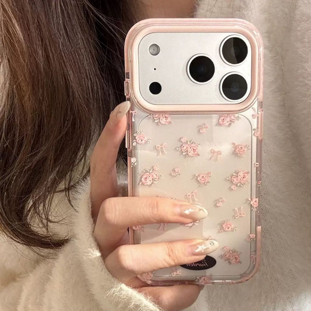 เคส iPhone 17 เคสดอกไม้สีชมพูใส iPhone 17 เคส iPhone 17 Pro เคส iPhone 17 Promax เคส iPhone CSK001