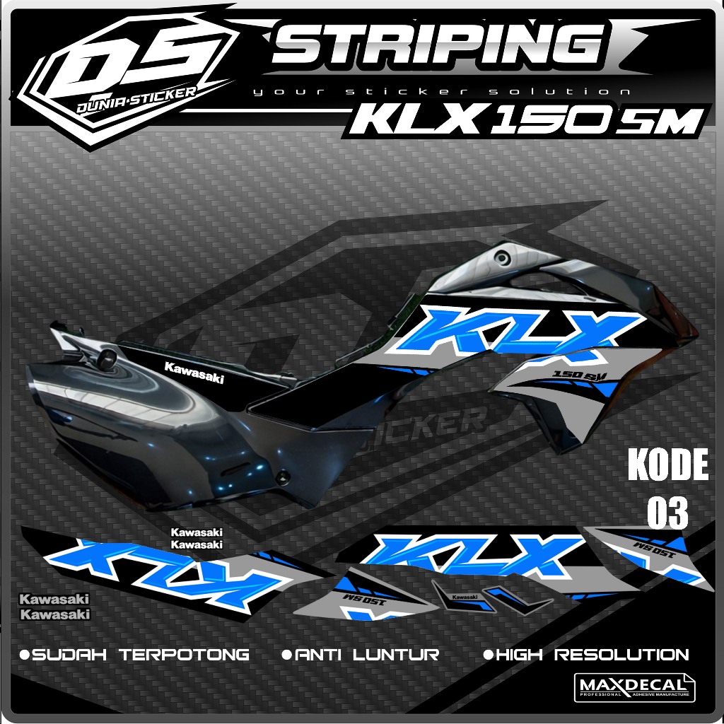 03 STRIPING STICKER KLX 150 SM-STRIPING STICKER KLX 150 SM