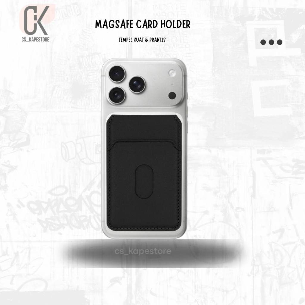 CS-AD365 Leather MagSafe Wallet Slim – Magnetic Card Holder Card Wallet + HP Stand (Anti Theft)