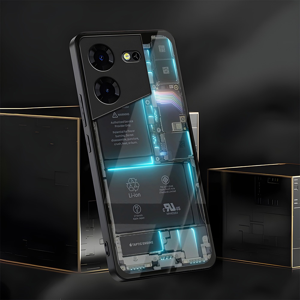 [CC23] SOFTCASE TECNO POVA 5 | POVA 5 PRO เคสกระจกมันเงา | เคส Tecno Pova | เคสเท่ๆน่ารักๆ | บดขยี้เ