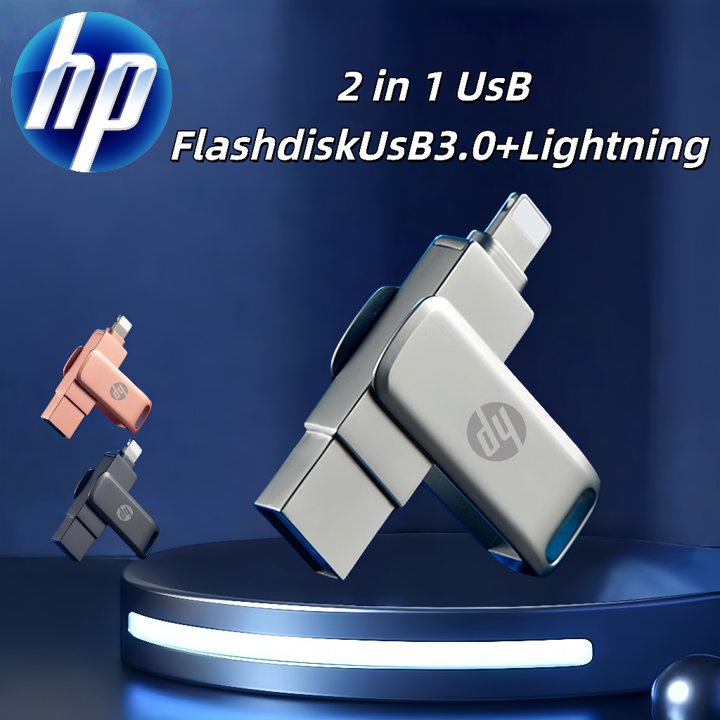 HP U701 USB Flashdisk OTG 2in1 1TB USB 3.0 Silver สําหรับ iPhone iPad iOS PC แล็ปท็อปจัดเก็บข้อมูลแบ