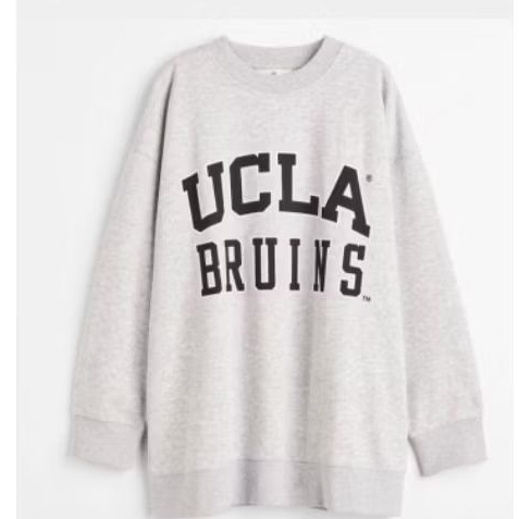 คอกลม Ucla Brun unisex oversize