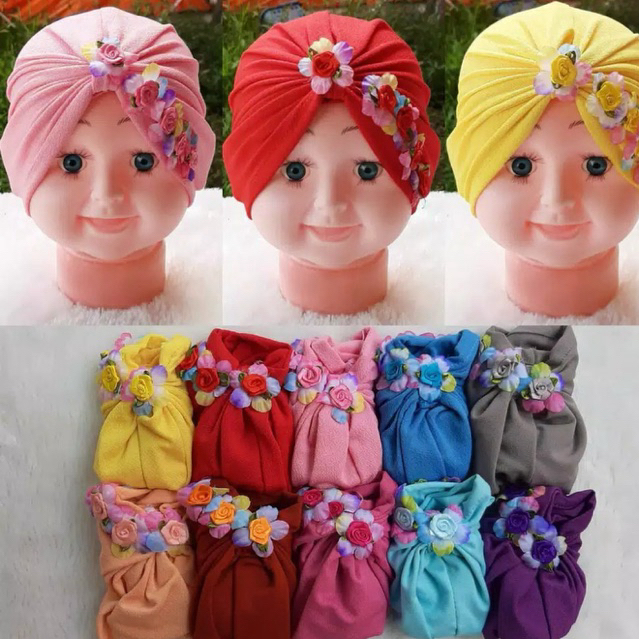 HANA CHILDRENS TURBAN / CHILDRENS BANDANA ผลิตจาก JERSEY MATERIAL สําหรับ AGES 0-3 ปี MADE IN JERSEY