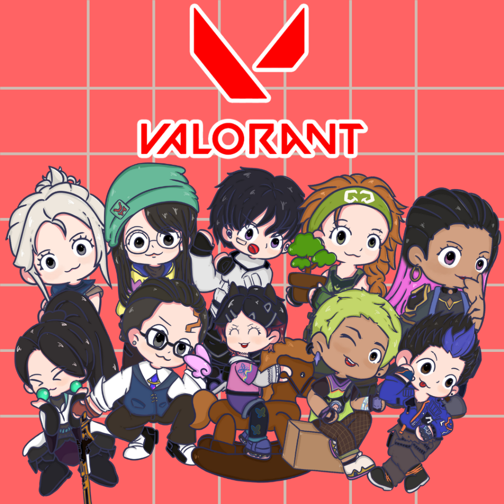 Valorant Chibi FanArt KeyChain