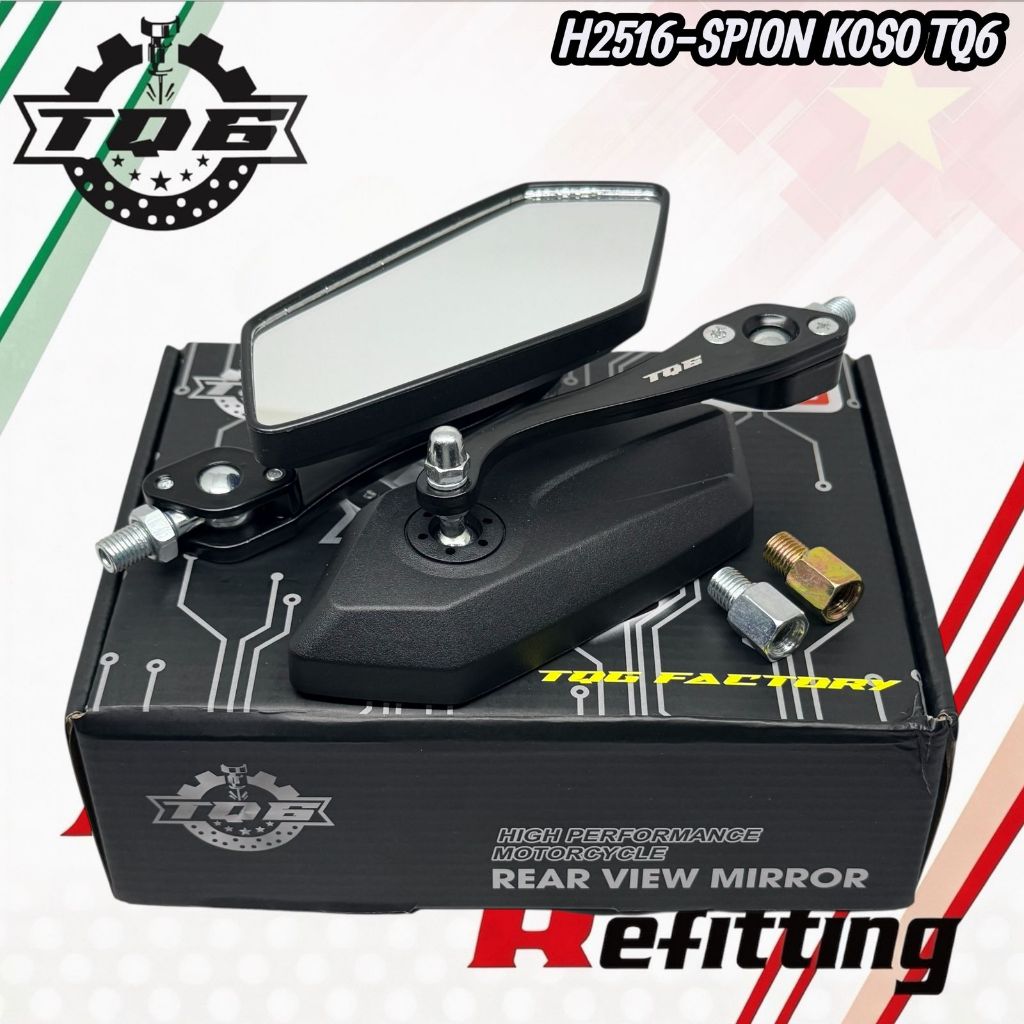 KOSO TQ6 H2516 UNIVERSAL MOTORCYCLE MIRROR KOSSO IRON UNIVERSAL