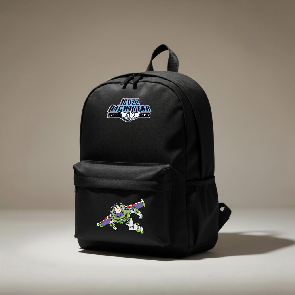 Terraforma - Backpacker สไตล์สําหรับเด็กชายและเด็กหญิง Buzz Lightyear Character CUT 099 สีดํา