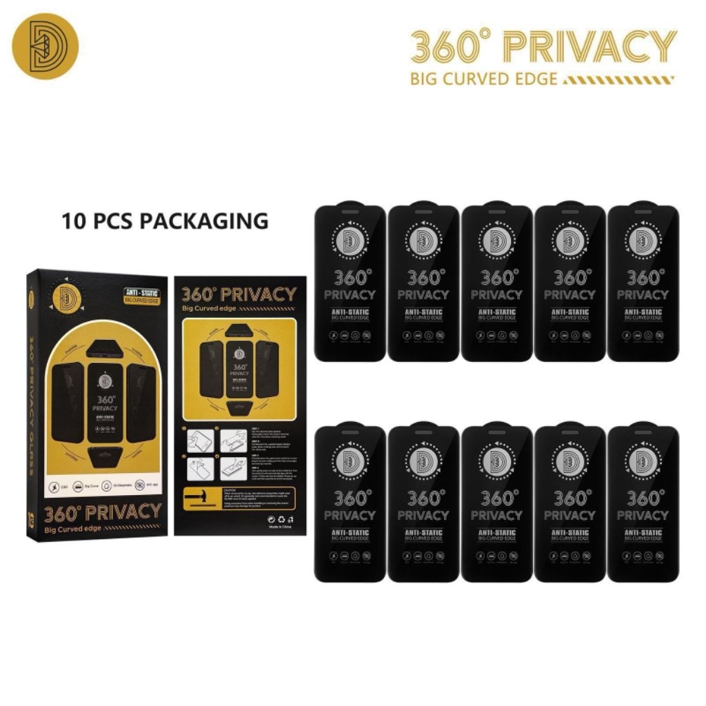 TEMPERED GLASS ANTI STATIC SPY PRIVACY GOLDEN DIAMOND 360 PREMIUM VIVO Y19S Y91 Y93 Y95 A57 4G Y20 Y