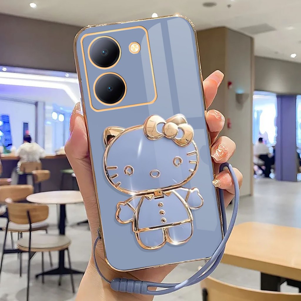 เคส Vivo Y27 5G, Y27S, Y36 5G Softcase พร้อมขาตั้งกระจก