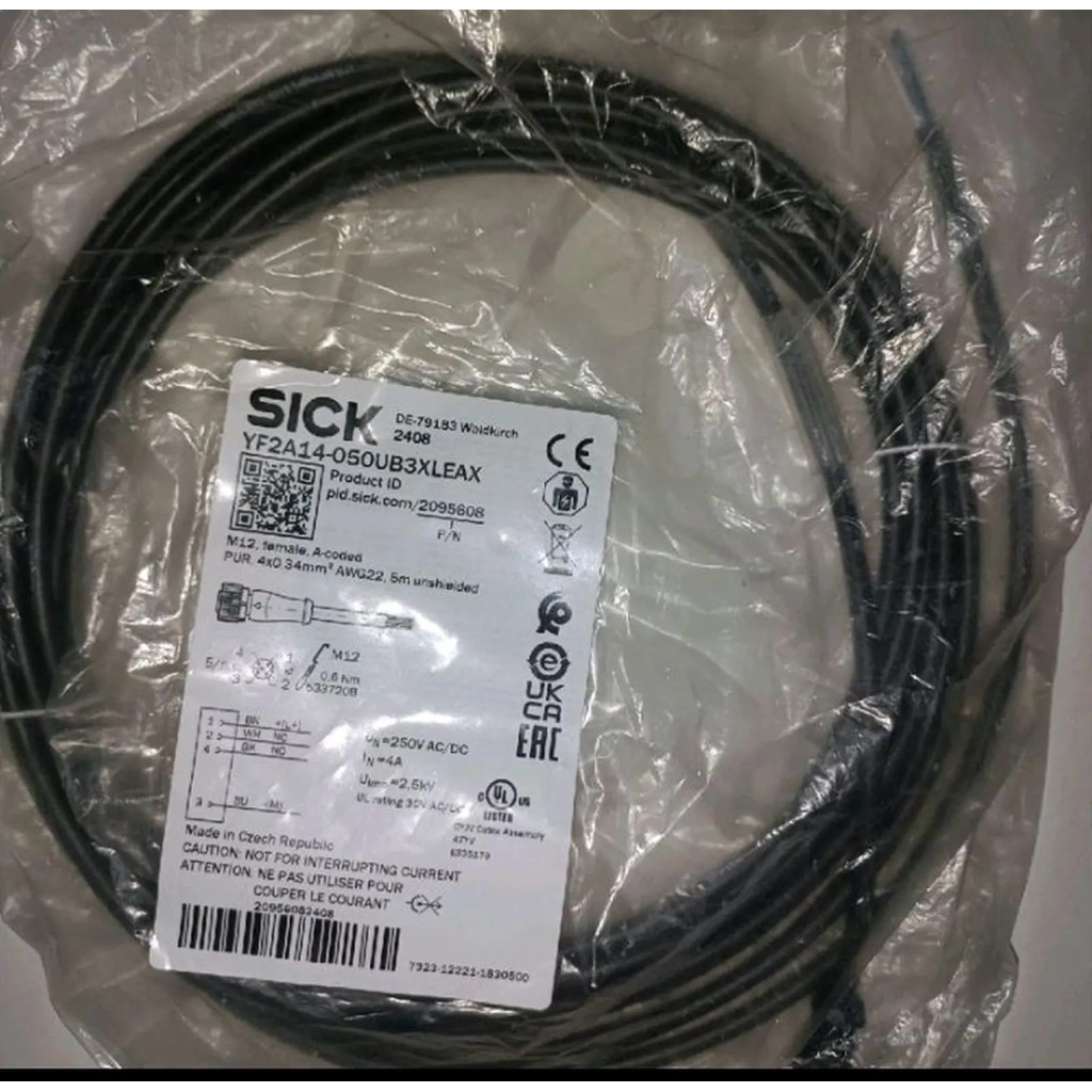 CONNECTOR CABLE SICK YF2A14-020UB3XLEAX ORIGINAL