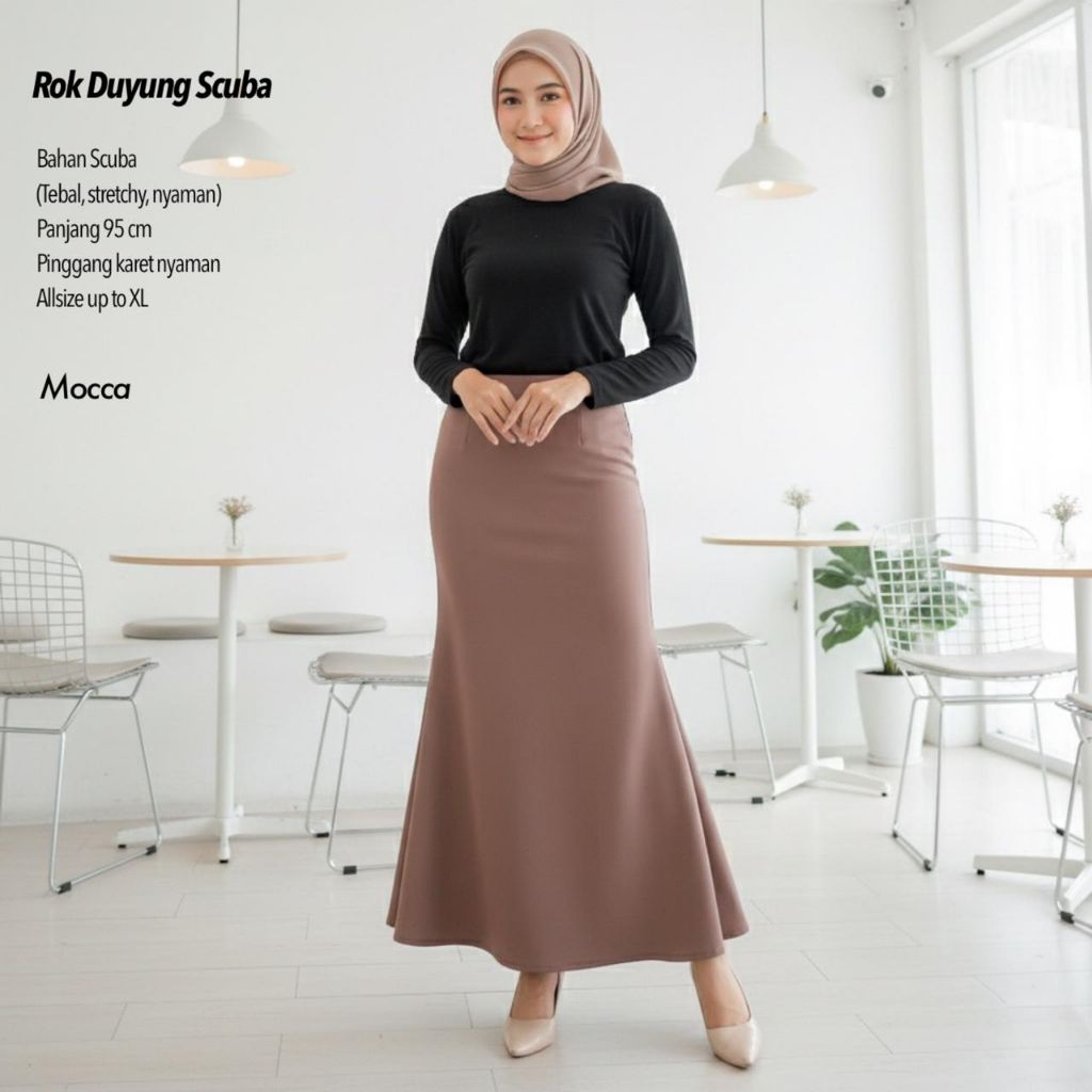 SCUBA MERMAID SKIRT / SCUBA LONG SKIRT / THICK SCUBA SKIRT
