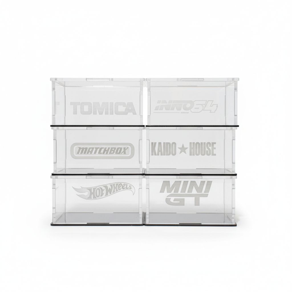 KRMK กล่องอะคริลิค Diecast 1:64 ตู้โชว์อะคริลิค Hot Wheels Tomica Mini GT Inno64 - กล่องของเล่น