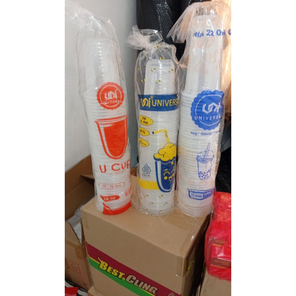 แก้วพลาสติกวงรี 14 ออนซ์, 16 ออนซ์, 18 ออนซ์, 22 ออนซ์