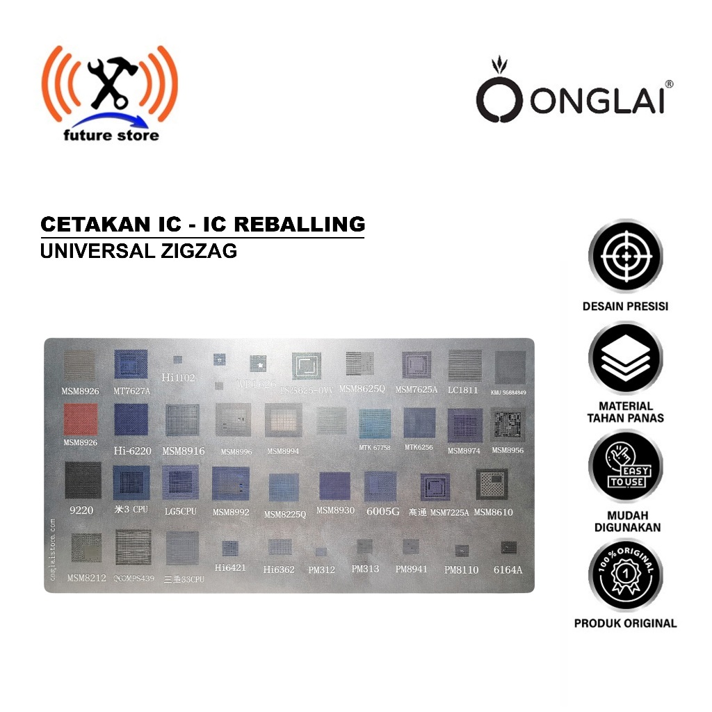 ONGLaistore UNIVERSAL ZIGZAG REWORK IC MOLD - UNIVERSAL ZIGZAG IC MOLD ONGLAISTORE UNIVERSAL ZIGZAG 