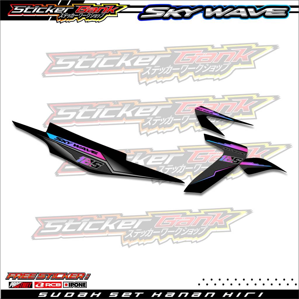 SUZUKI SKYWAVE 125 PP VARIATION STRIPING / SKYWAVE 125 MOTORCYCLE VARIATION STICKER LIST