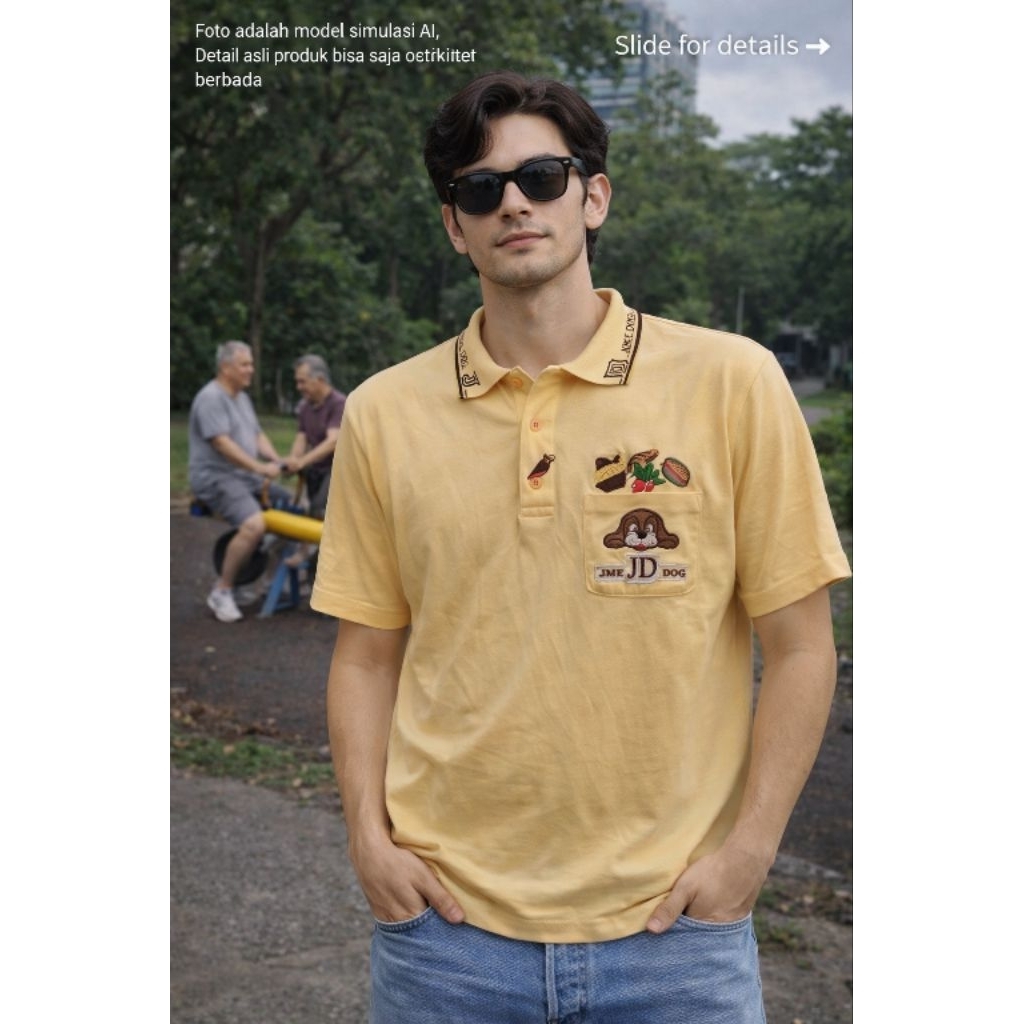 (New one) เสื้อโปโล JOKE D0G Pocket 0R1 ไซส์ L oversize (P69 x L59)