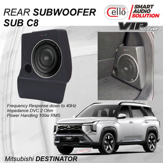 Mitsubishi Destinator Subwoofer Audio Mobil Bass Bagasi Belakang Minimalis Slim Cello C8 Entry Level