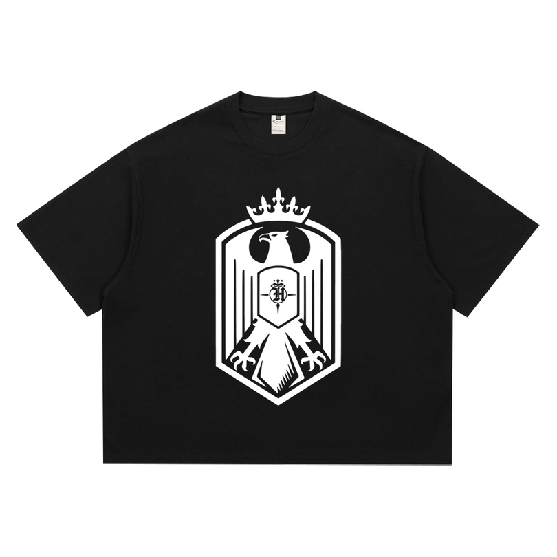 KATUN Hectic - เสื้อยืดผ้าฝ้าย Boxy fit - สีดํา - นก