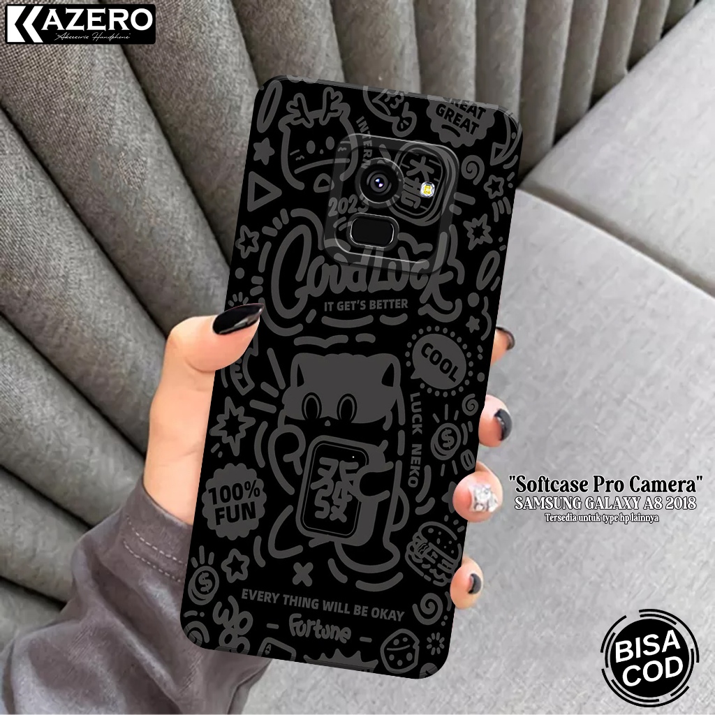 KAZEERO - เคสโทรศัพท์ Samsung Galaxy A8 2018 - เคสความงามแฟชั่น - เคส Pro - Sam Galaxy A8 2018 Softc