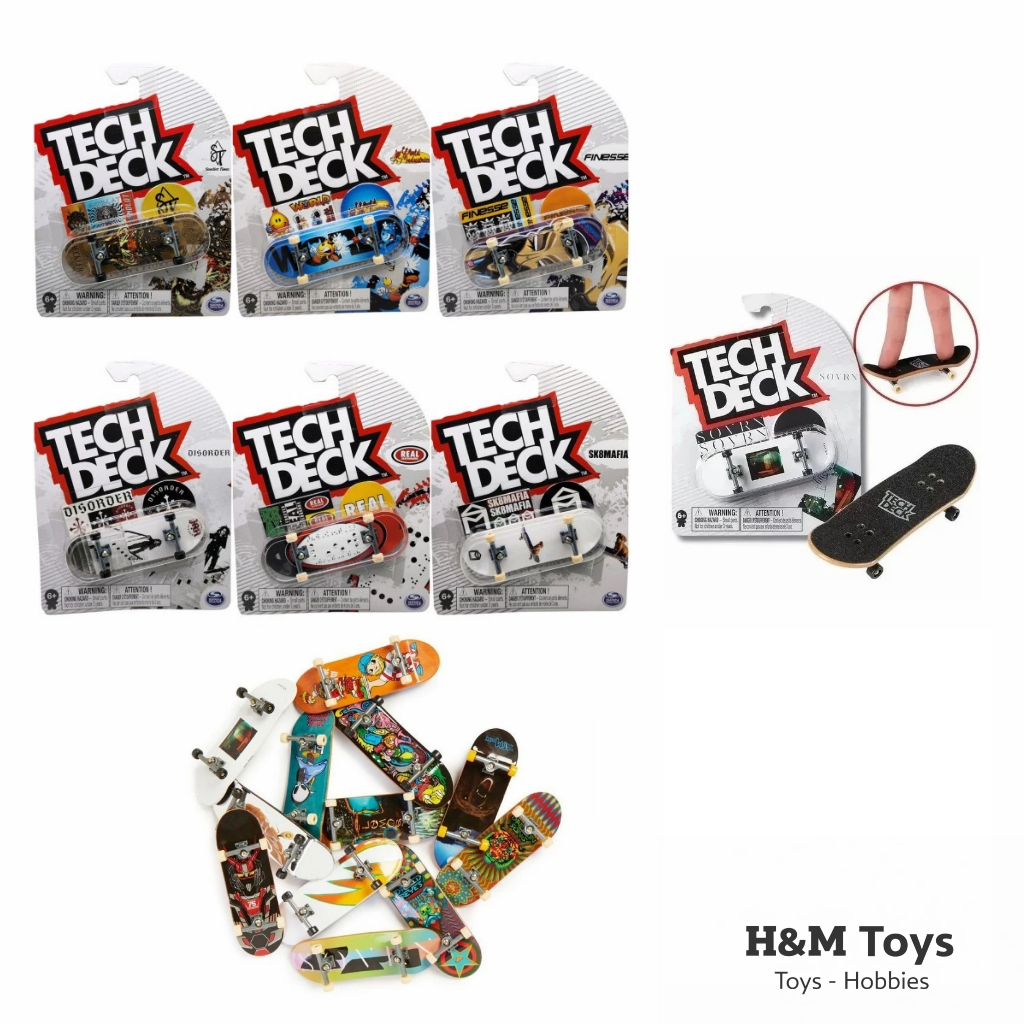 Tech Deck Original Spin Master Fingerboard - ของเล่นสเก็ตบอร์ดนิ้วสะสม - Techdeck Free Choice
