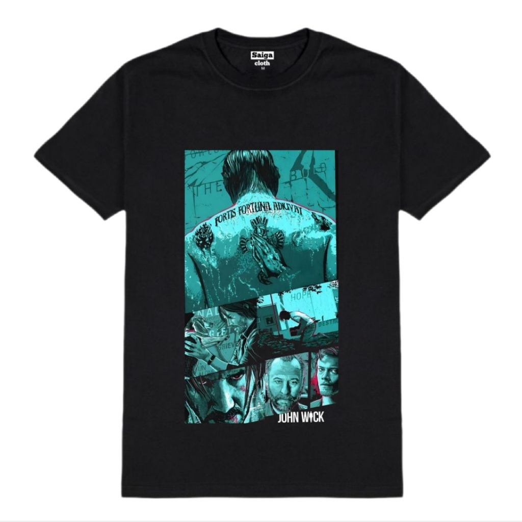 เสื้อยืด Movie John wick Fortis Fortuna advocate premium