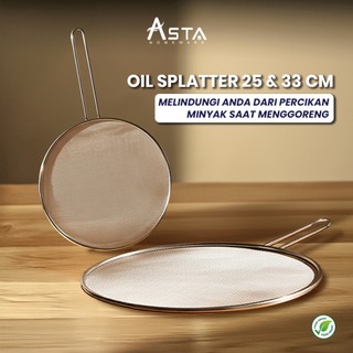 Oil Splatter - Stainless Steel - Pelindung Percikan Minyak - 25 dan 33 cm + Handle | Asta Homeware