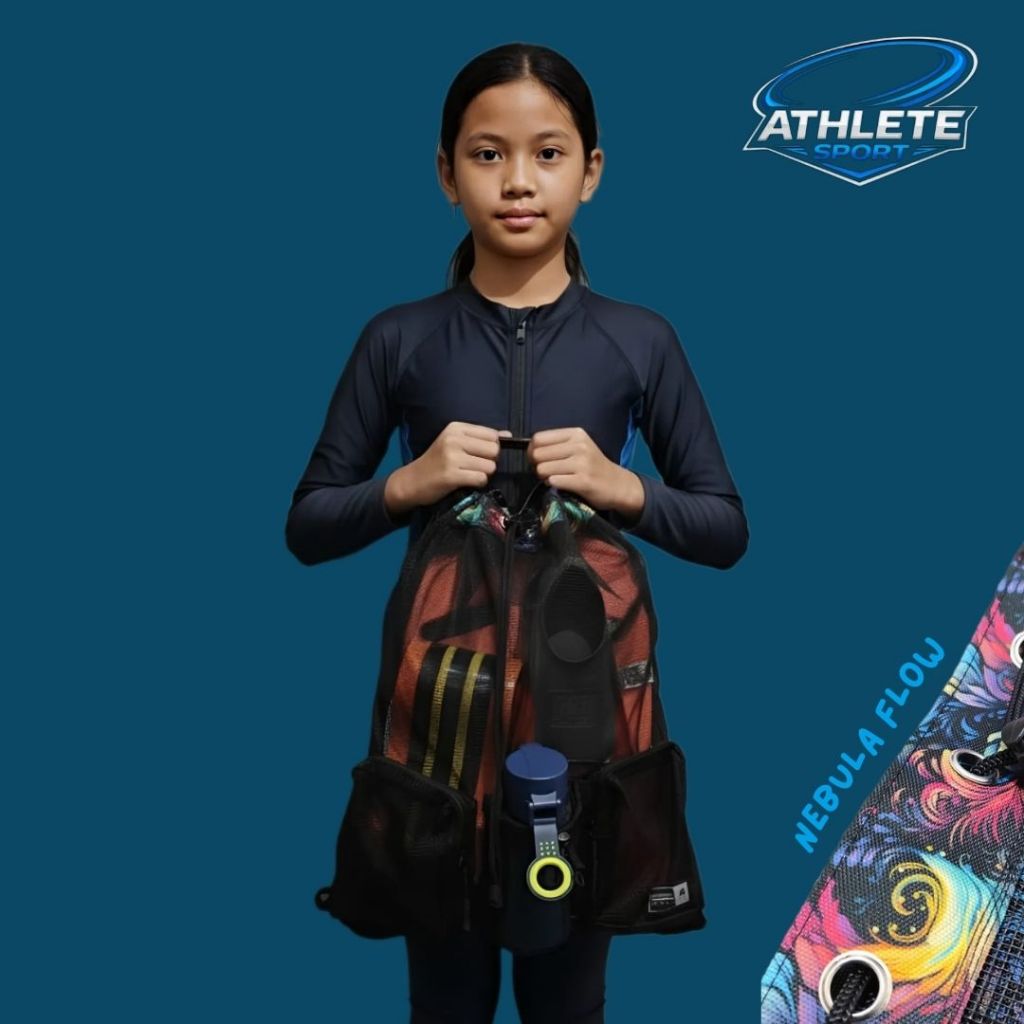 ATHLETE - NEBULA FLOW Mesh Swimming Bag