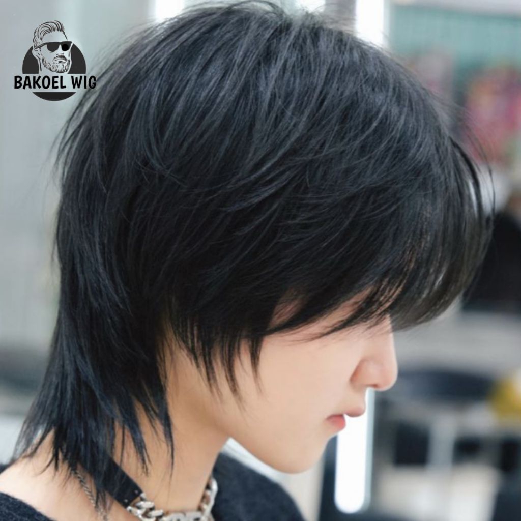 BAKEEL KOREAN MENS WIG SHORT HAIR SHORT WOLFCUT MODEL รหัส A5 สั้น