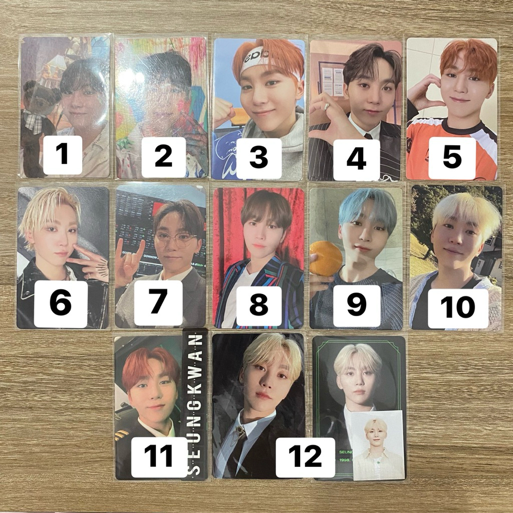 [REPRICE] SEVENTEEN SEVENTEEN โฟโต้การ์ดอย่างเป็นทางการ svt pc scotups choi seungcheol kkuma cimmu c