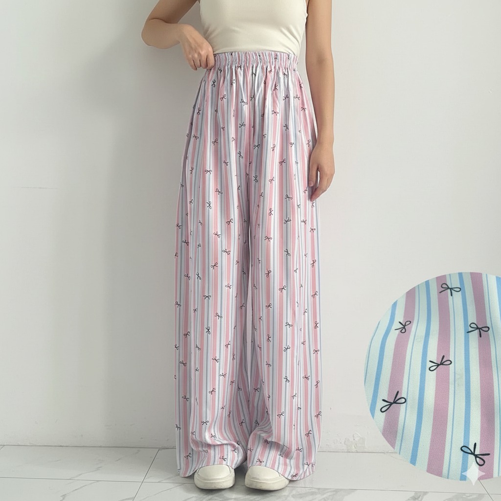 MOMMY MOTIF PANTS PART 3 COOL CULOTTS RAYON PAJAMAS