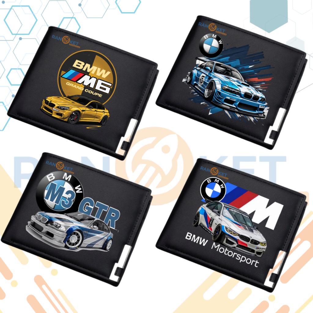 BMW Car Kids Wallet I Synthetic Leather Kids Wallet I BMW Car Kids Folding Wallet