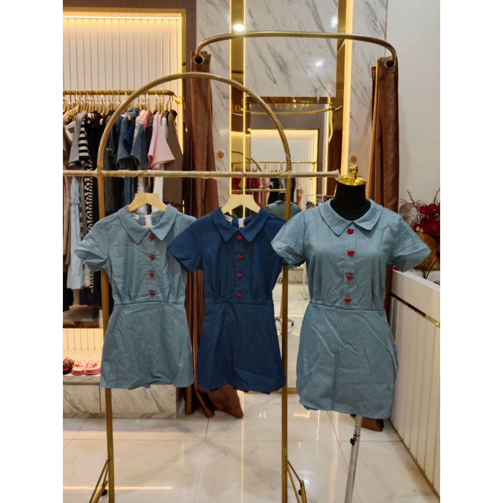 NUY SHOP จั้มสูทกระดุมรัก Import BKK