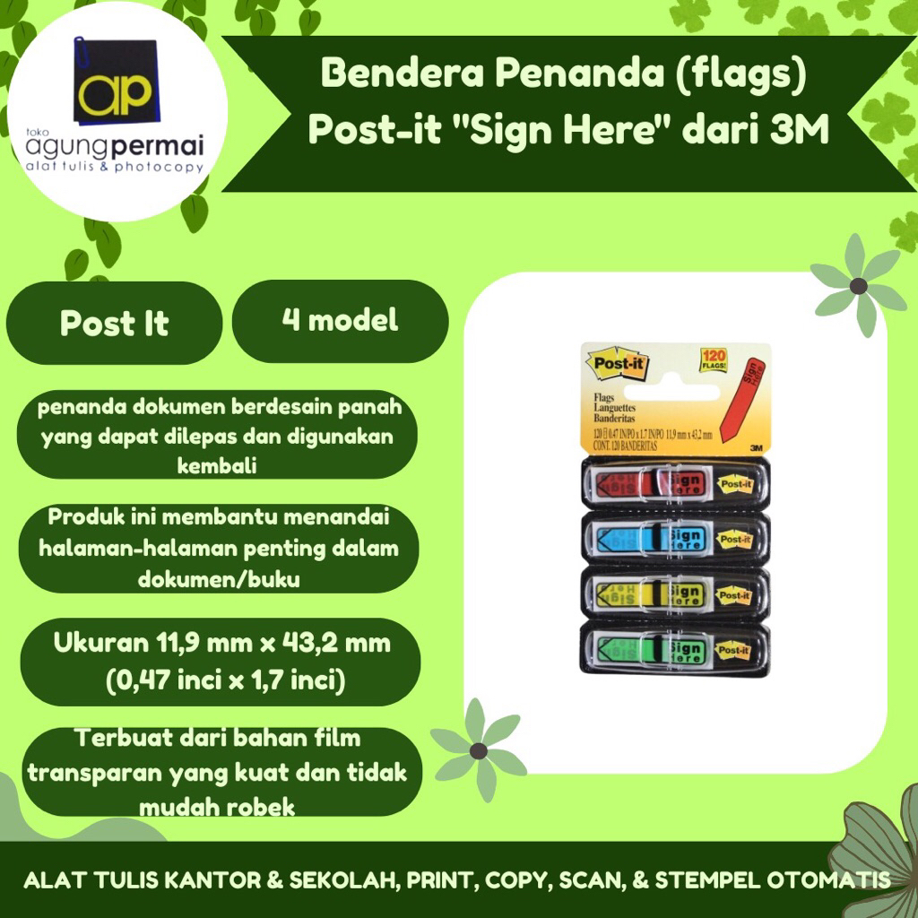 ธงป้าย Post It 3M***