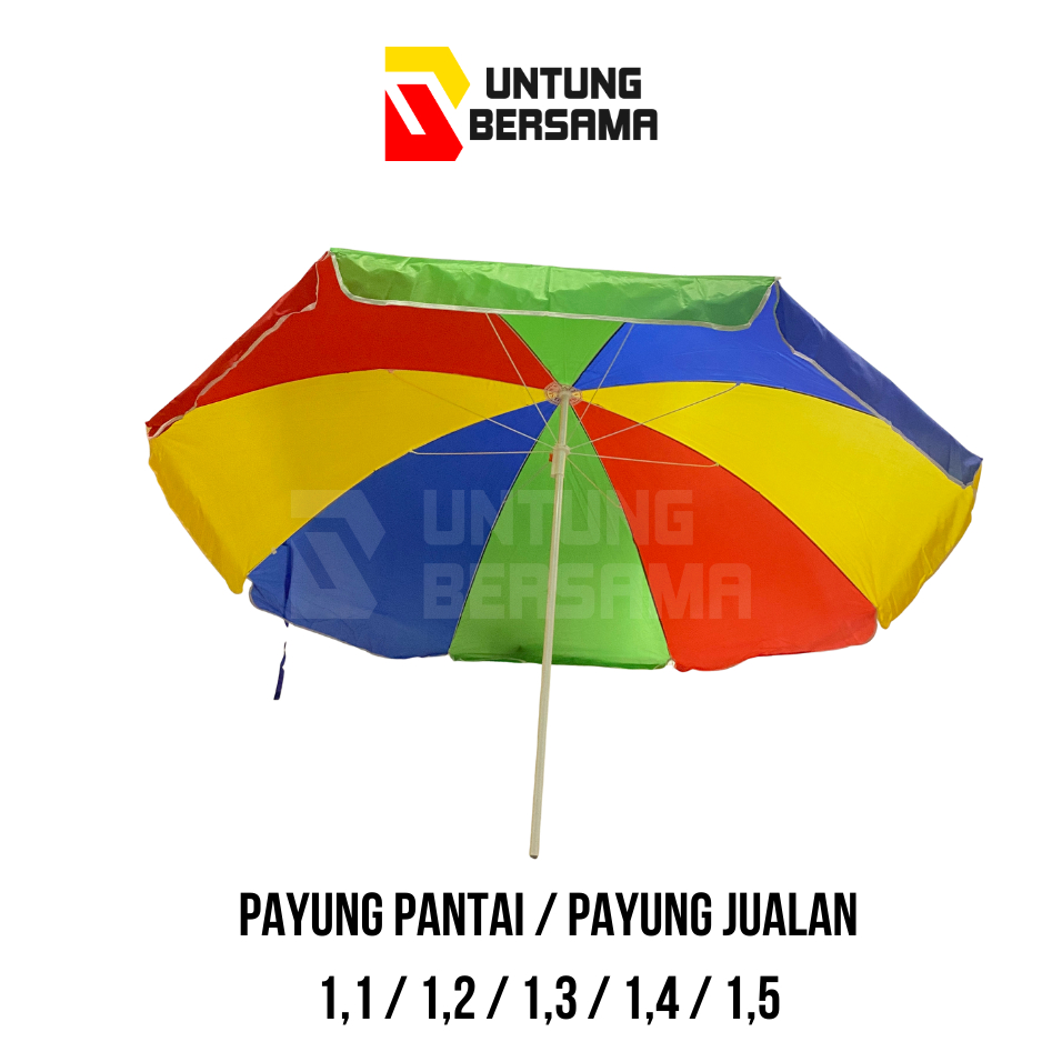TENDA BEACH UMBRELLA / SALES UMBRELLA / JUMBO RAINBOW TENT UMBRELLA 1 M/1.1M/1.2 M/1.3 M/1.4 M/1.5M