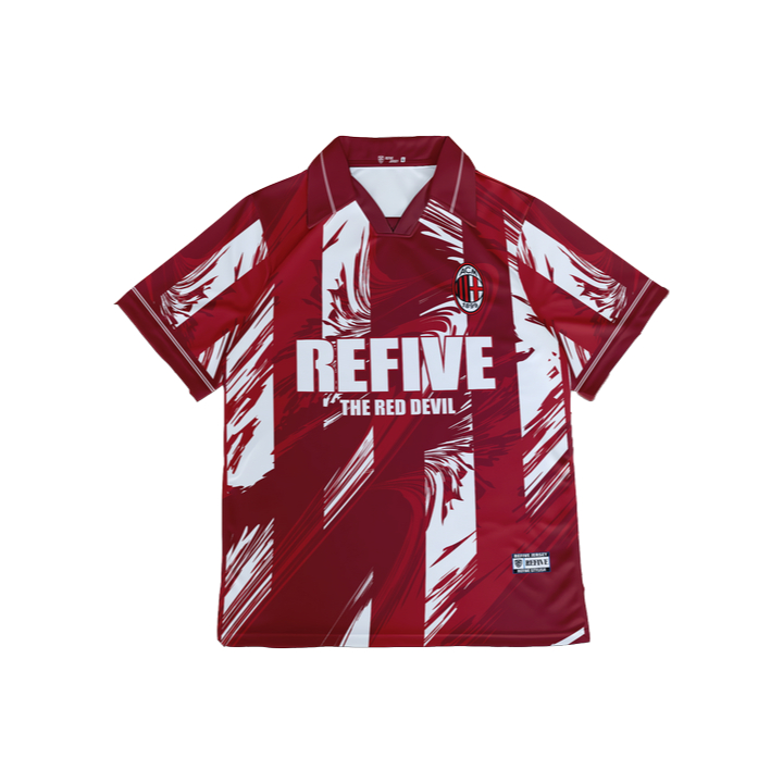 ReFive Jersey - Vintage Retro Casual/streetwear AC MILAN Unisex ผู้ชายและผู้หญิงแขนสั้น Premium Jers