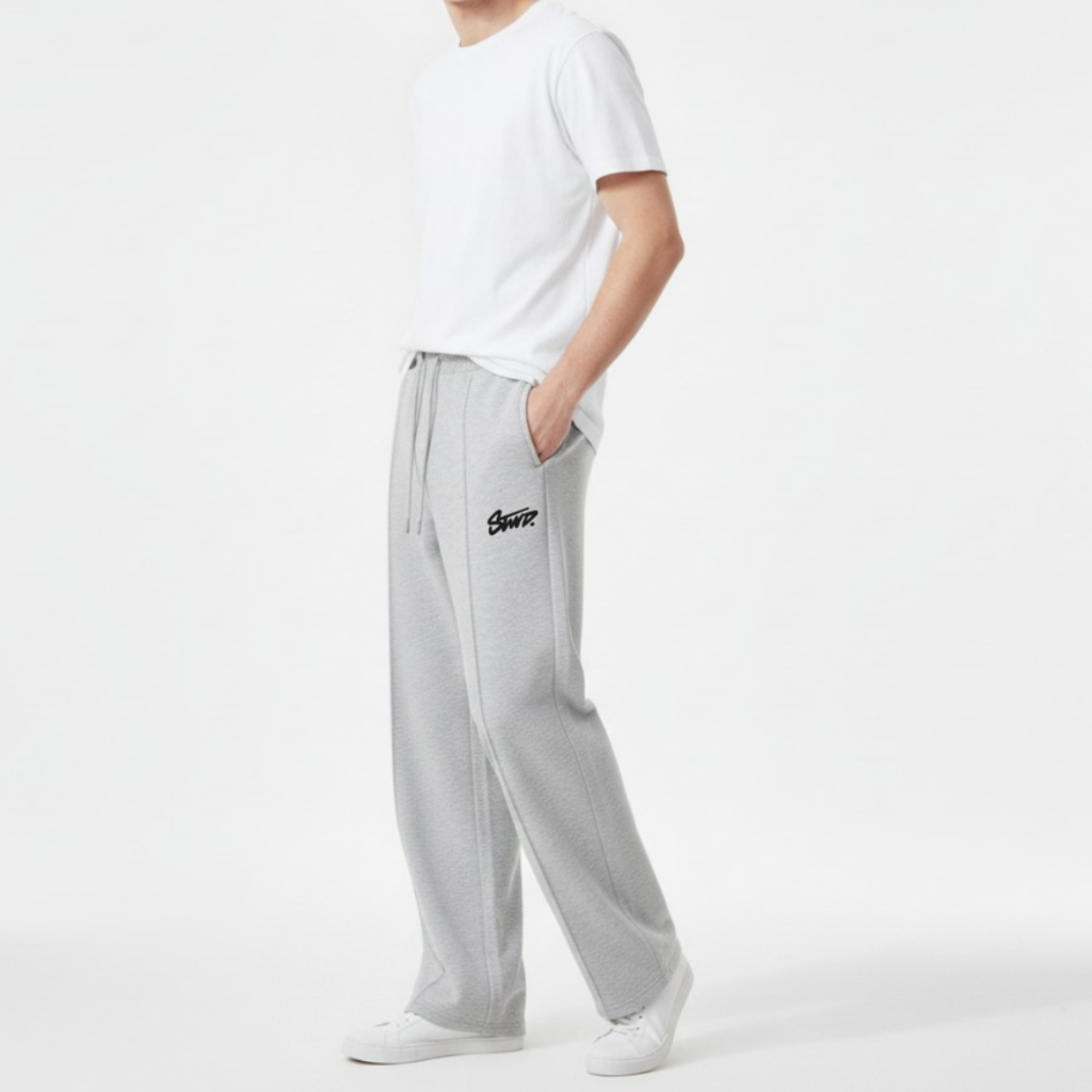 KATUN Stwd Long Pants กางเกงลายแตก สีเทา วัสดุผ้าฟลีซ / กางเกงวอร์ม ไซส์ M-XL