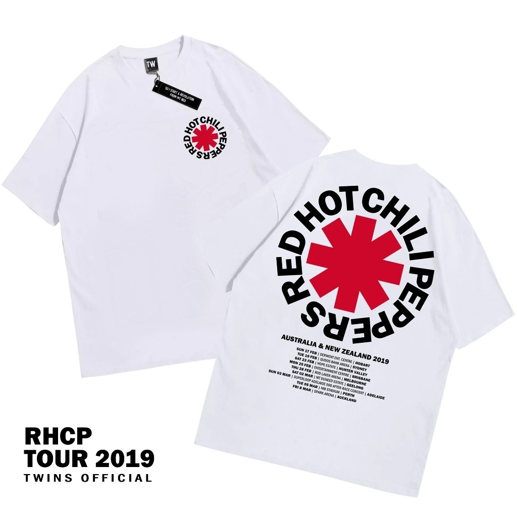 RHCP Logo Cotton Premium White T-Shirt Band T-Shirt