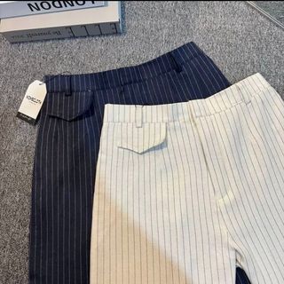 Oro Pants Stripe Bangkok Kekinian Celana Wanita Antik Kusut Celana Highwaist Kulot Wanita Loose Pants Trouser Murah