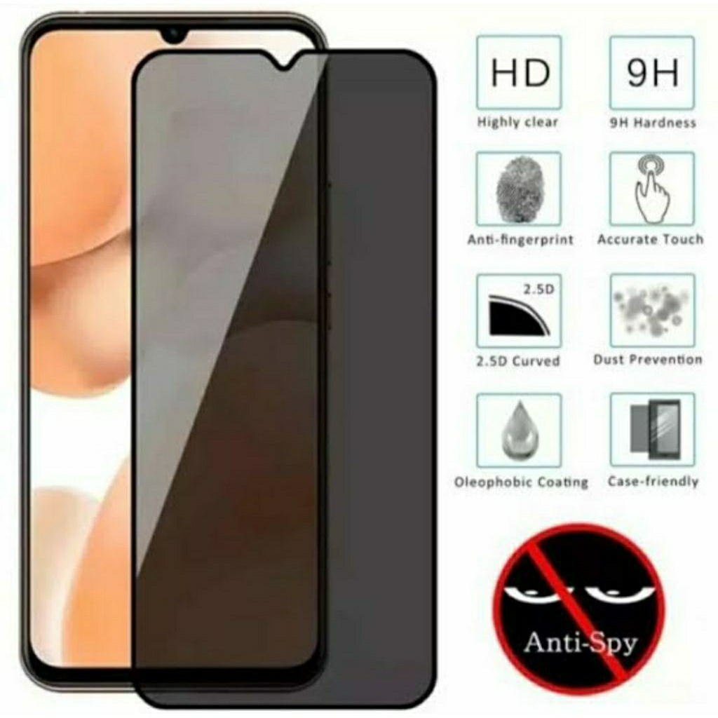 POCO TEMPERED GLASS ANTI SPY GLASS ANTI SCRATCH PRIVACY TG POCOPHONE C3/C40/C65/C71/C75/F3/F4/F4 GT/