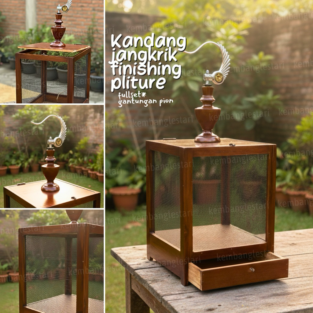 CRICKET CAGE สําหรับ CRICKETS, TEAK WOOD CATERPILLARS, PLITUR