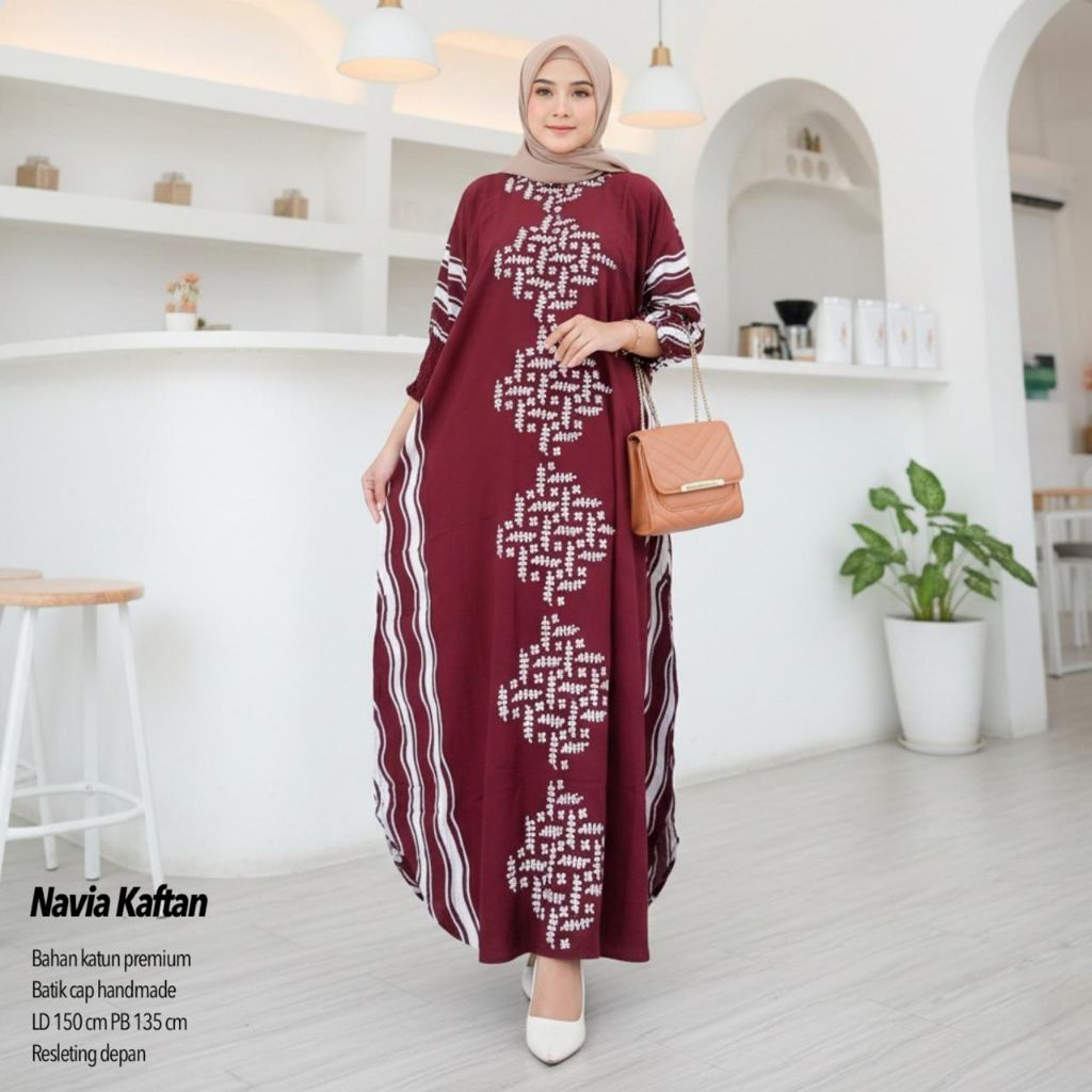 NAVIA KAFTAN RAYON BATIK / DRESS BATIK CAP