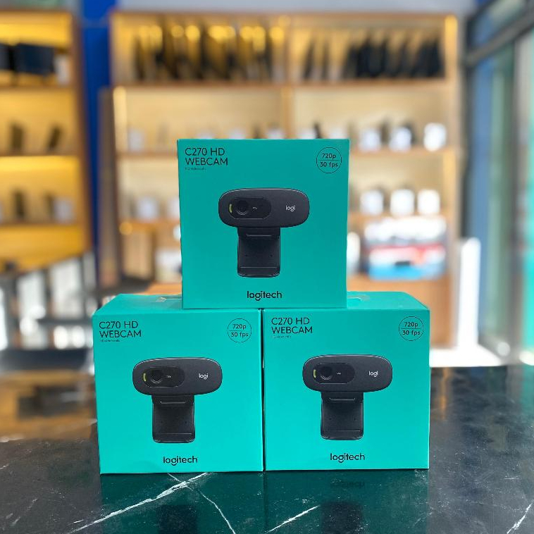 LOGITECH C270 HD Webcam Preloved 98% หน้าต่างที่รองรับความละเอียดสูงใหม่