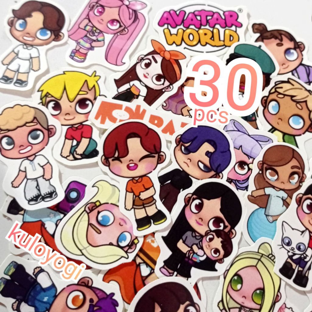 Pizu Avatar World สติกเกอร์ 30 ชิ้นสติกเกอร์ Avatar World PAZU Kawaii Journal Diary ชุดสติ๊กเกอร์