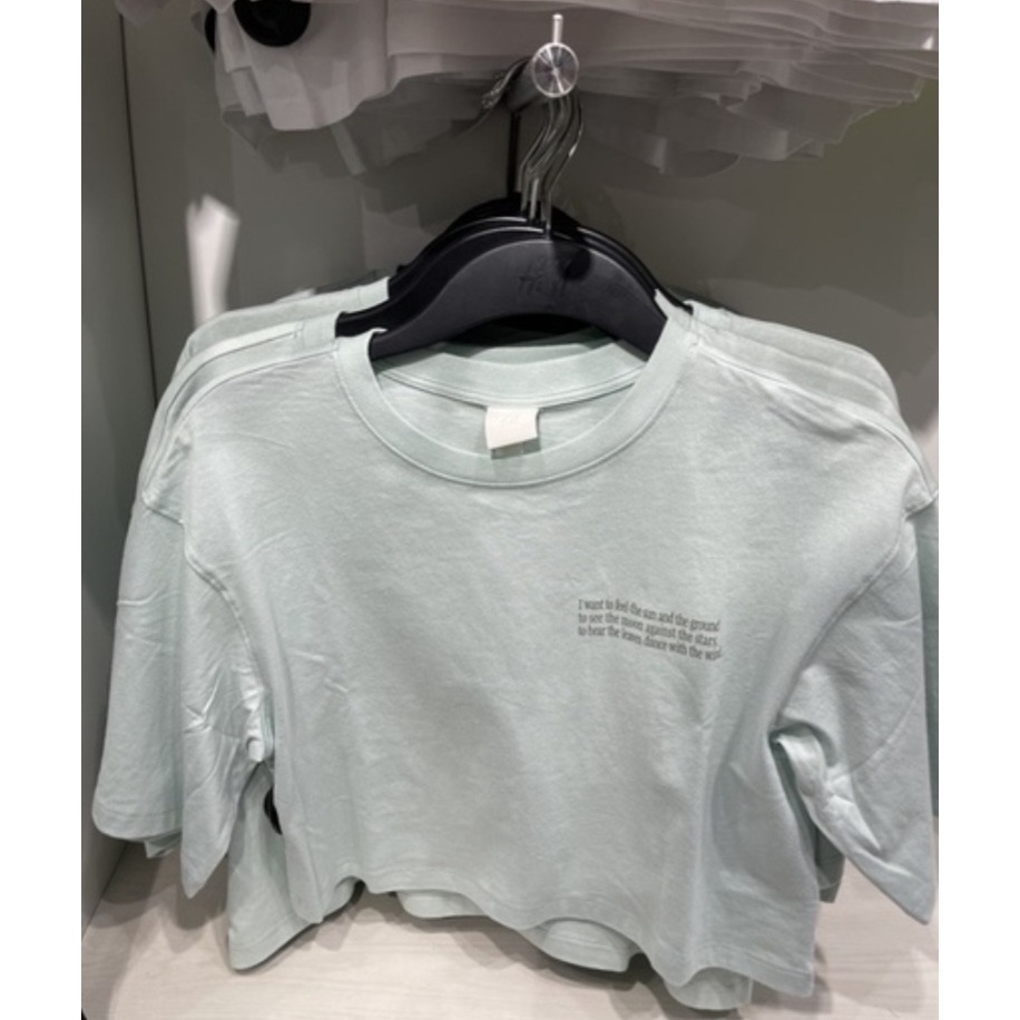Preloved Crop Top H&M Mint Green
