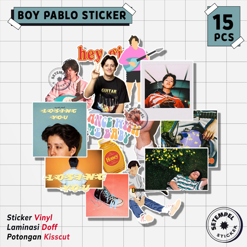 BOY PABLO Sticker Pack 15 ชิ้น | สติ๊กเกอร์บอย pablo ความงาม